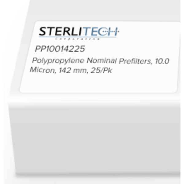 Sterlitech Polypropylene Nominal Prefilters, 10.0 Micron, 142mm, PK25 PP10014225